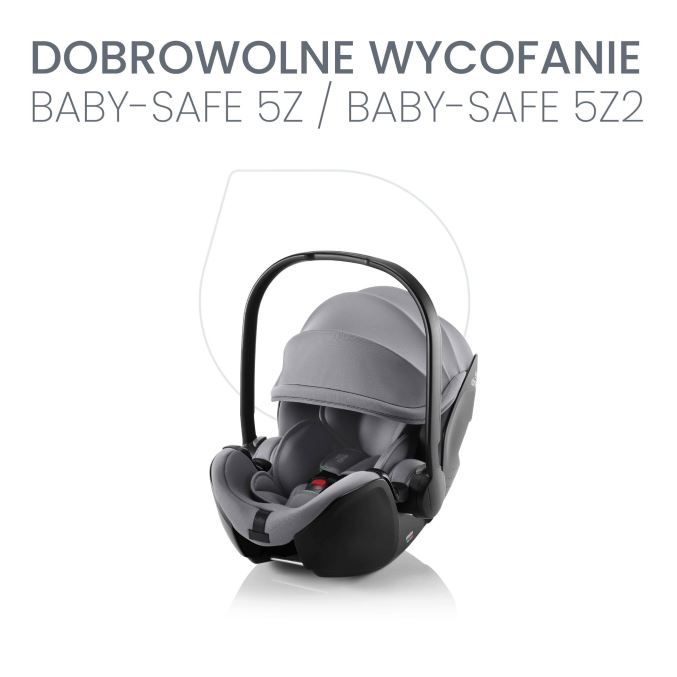 Zdjęcie przedstawia Recall: Britax Römer Baby-Safe 5Z i Baby-Safe 5Z2 – dobrowolne wycofanie fotelików!