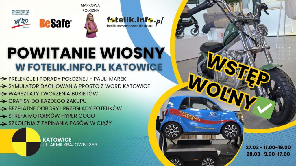 Zdjęcie przedstawia Bezpieczeństwo i pasja: Wielkie Powitanie Wiosny w fotelik.info.pl w Katowicach